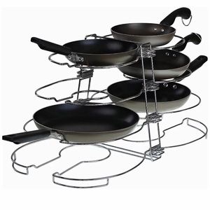 Double Pot & Lid Organizer, Holds up to 8 Pans & Lids